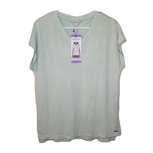 NEW Orvis Top Light Green Women Size XS Super Soft V Neck Short Sleeve Casual